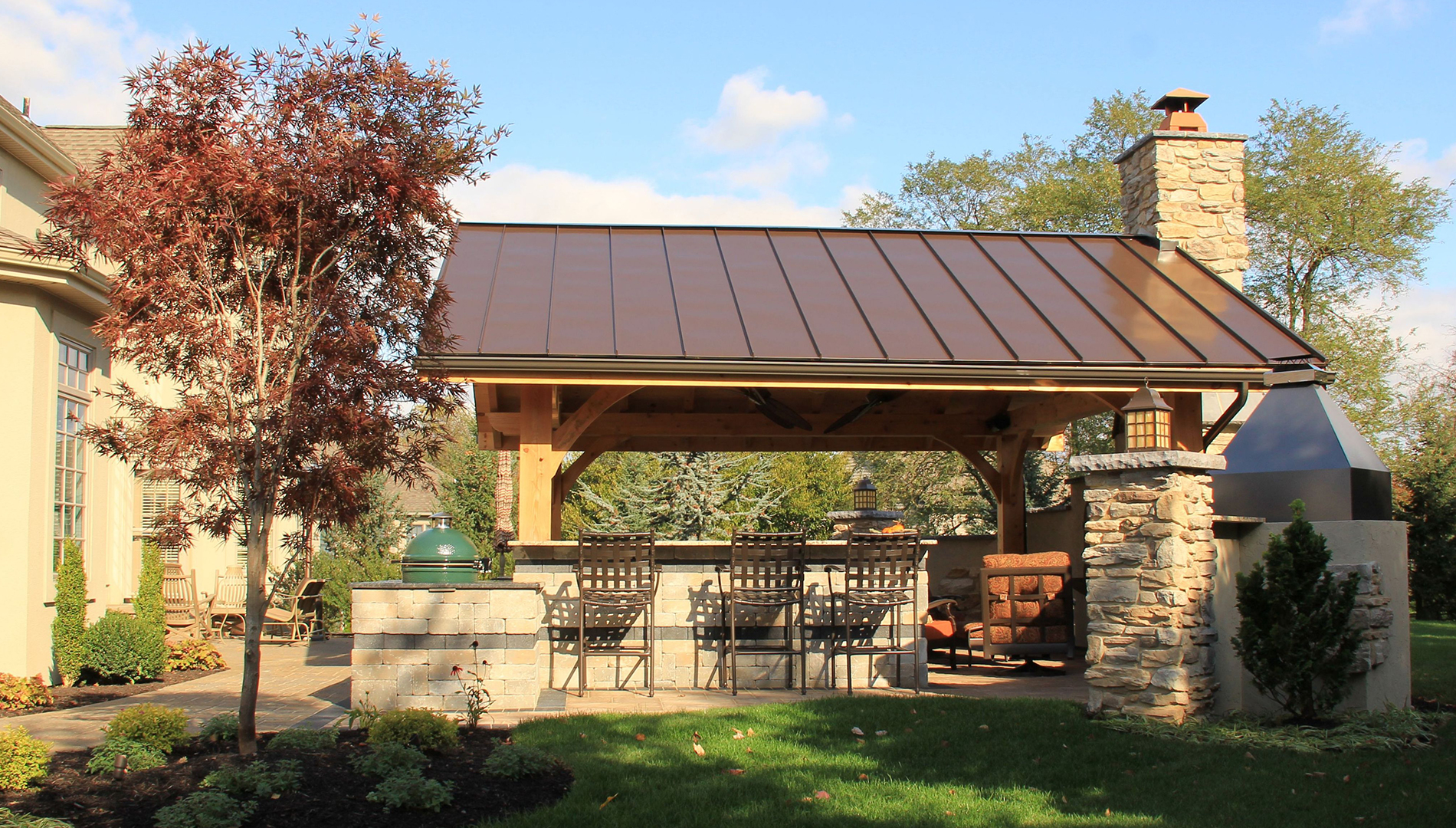 hummel's landscape outdoor structure with fireplace in harrisburg pa